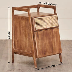 Rattan Elegance Series Solid Wood Side Table 26