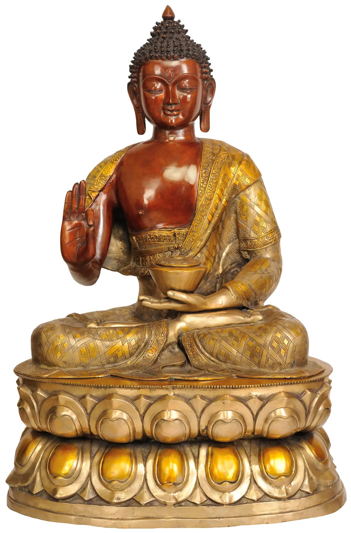 Indian Brass Gautam Buddha Buddha In Brass Statue