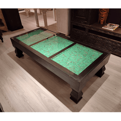 Indian Hand Carved Solid Wood Coffee Table C7