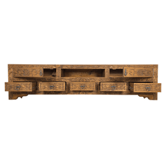 Indian Hand Carved Solid Wooden TV Unit 10