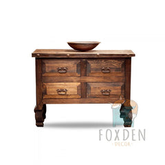 Indian Hand Carved Solid Wood Bathroom Vanity V10