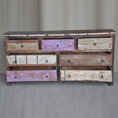 Rustica Reclaimed Chest of 7 Drawers Multicolor