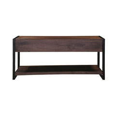 Modern Pioneer Mango Wood Industrial Hall Console Table w Drawers