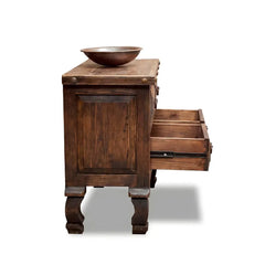Indian Hand Carved Solid Wood Bathroom Vanity V10