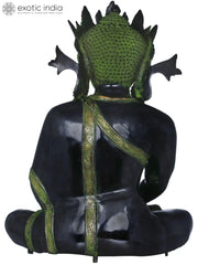 Indian Crown Buddha Tibetan Buddhist Buddha In Brass Statue