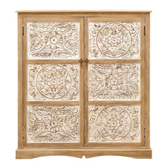 The Attic Jodhpur Carving Medium Wardrobe Natural