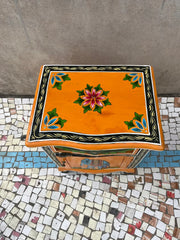 Indian Hand Painted Solid Wood Bedsides Table B4
