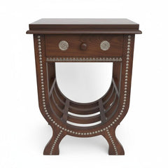 Hand Carved Solid Wood Side Table 51