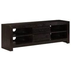 Avalon Solid wood 2Drawer & 4Shelf Tv Unit Black