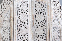 Rajasthan Handmade Carved Solid Hard Wood Floral Screen Partition