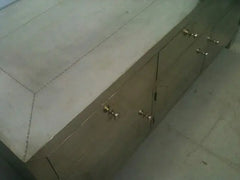 Indian Embossed Brass Work White Metal TV Unit 32