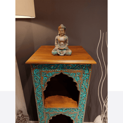 Indian Hand Carved Solid Wood Side Table 07