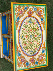 Indian Hand Painted Solid Wood Cabinet D138