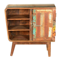 Avalon Indian Reclaimed Wood Open Shelf Freestanding Cabinet Natural