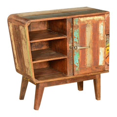 Avalon Indian Reclaimed Wood Open Shelf Freestanding Cabinet Natural