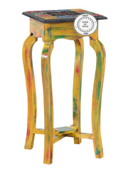 Pandora Hand Painted Multicolored Stool SideTable