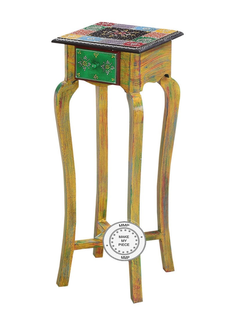 Pandora Hand Painted Multicolored Stool SideTable B