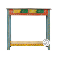 Pandora Hand Painted Console Hall Table And Desk Multicolour