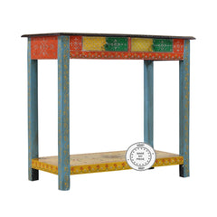 Pandora Hand Painted Console Hall Table And Desk Multicolour