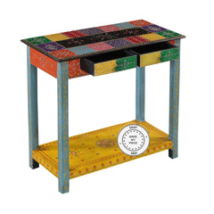 Pandora Hand Painted Console Hall Table And Desk Multicolour