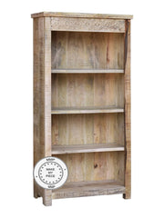 Indian Hand Carved Solid Wood Bookcase bookshelf 90x40x180 cm