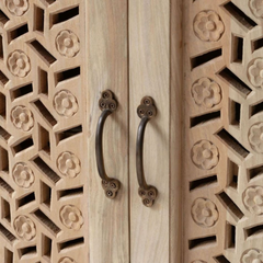 Indian Hand Carved Solid Wood Four Door Sideboard S69