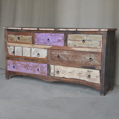 Rustica Reclaimed Chest of 7 Drawers Multicolor