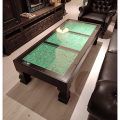 Indian Hand Carved Solid Wood Coffee Table C7