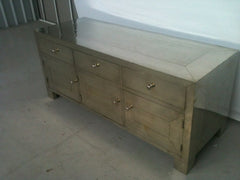 Indian Embossed Brass Work White Metal TV Unit 32
