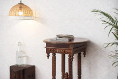 Indian Hand Carved Sheesham Wood Side Table 17