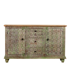 Indian Solid Wood Hand Carved Sideboard