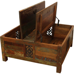 Nirvana Reclaimed Solid Wood Coffee Table With Storage B8
