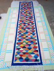 Kilim Handwoven Cotton Dhurrie Durry Rug Jute Floor Runner Hallway Pattern 6