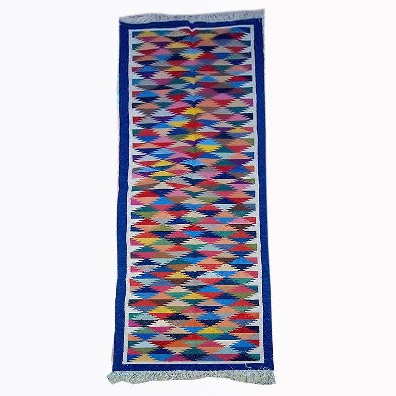 Kilim Handwoven Cotton Dhurrie Durry Rug Jute Floor Runner Hallway Pattern 6