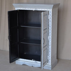 Bone Inlay Star Geometrical pattern Cabinet Grey