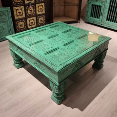 Indian Hand Carved Solid Wood Coffee Table C24
