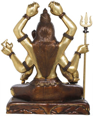 Indian Lord Shiva Mahamrityunjaya Brass Statue