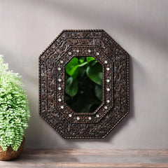 Antique Hand Carved Solid Wooden Mirror Frame 38