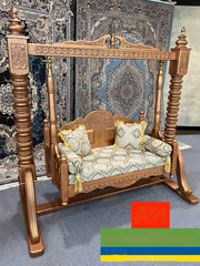 Maharaja Indian Hand Carved Painted 2 seater Swing