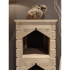 Indian Hand Carved Solid Wood Side Table 04
