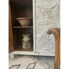 Hand Carved Solid Wooden Cupboard Wardrobe D129