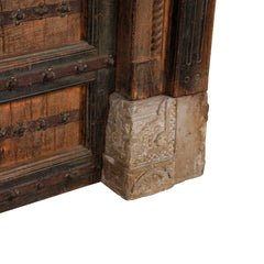 Indian Vintage Antique Hand Carved Solid Wooden Door 21