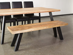 Industrial Retro Dining Bench Natural 130 cm