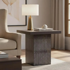 Indian Hand Carved Solid Wood Bedside Table 39