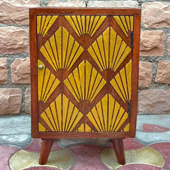 Indian Hand Carved Solid Wood Bedsides Table B10