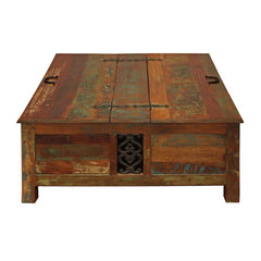 Nirvana Reclaimed Solid Wood Coffee Table With Storage B8