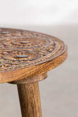 Indian Hand Carved Mango Wood Side Table 27