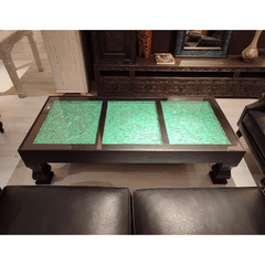 Indian Hand Carved Solid Wood Coffee Table C7