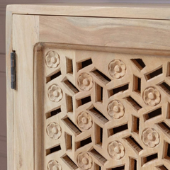 Indian Hand Carved Solid Wood Four Door Sideboard S69