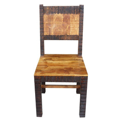 MADE TO ORDER Indian Lyon Wooden Seating Chair Chocolate Brown 45x44x95 cm